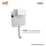 Porta Model PC88 Concealed Cistern without Frame with Push Button and Accessories