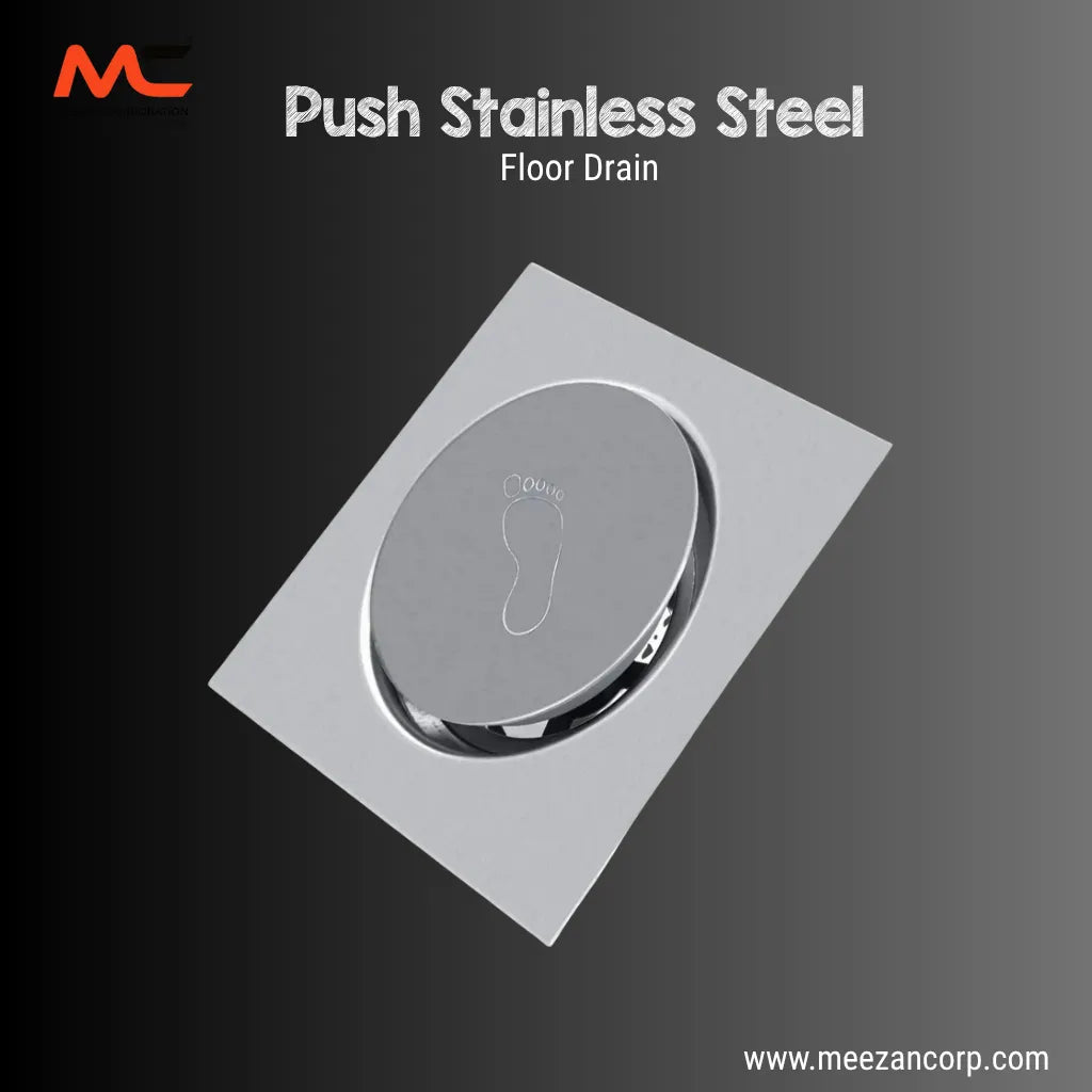 Push Stainless Steel Floor Drain (6x6)