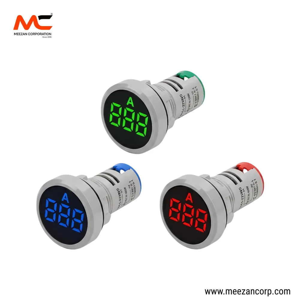 Round Digital Ampere Meter Indicator