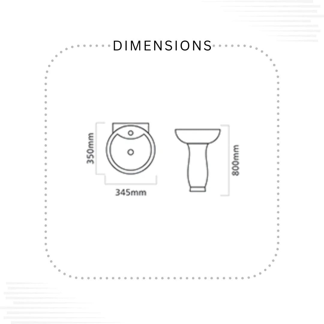 Small 12×15 Basin Pedestal