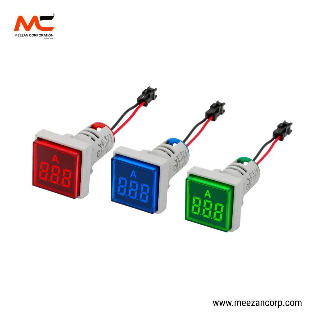 Square Digital Ampere Meter Indicator