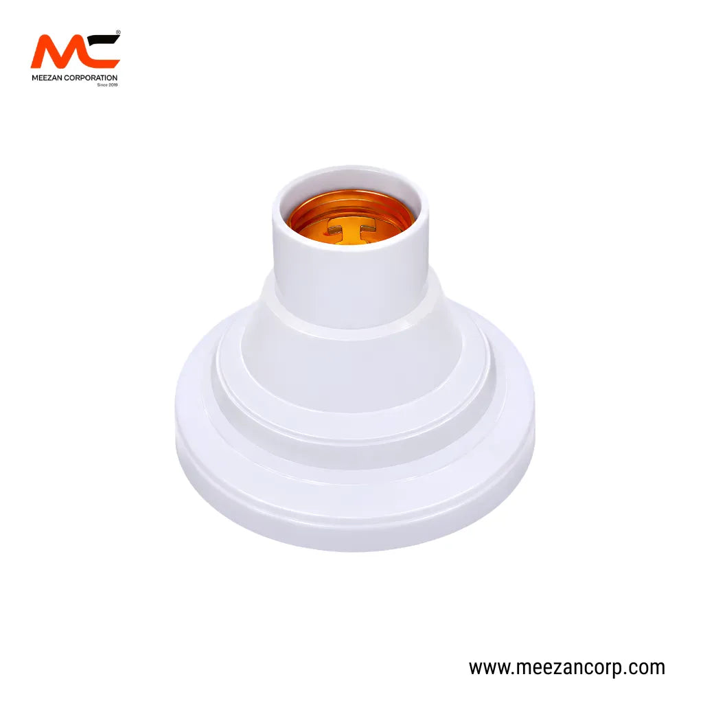 Stepped Round B22 Straight Batten Light Holder