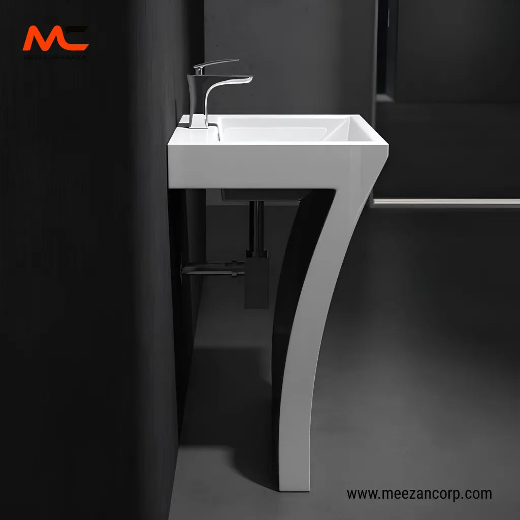 Tile Vanity Alpine White Dynamic Pedestal