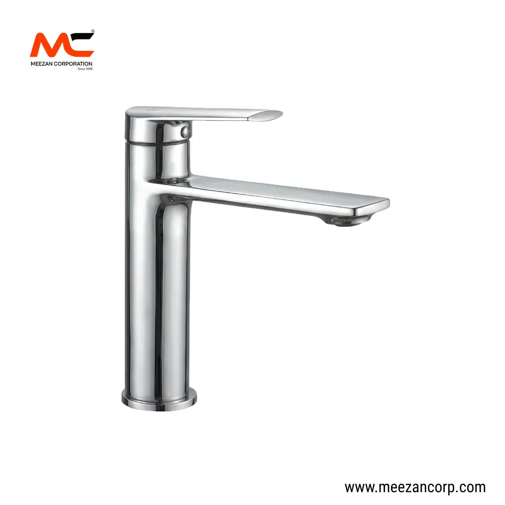 Vanity Mixer – Short Cylindrical Style (Polished Chrome Finish)