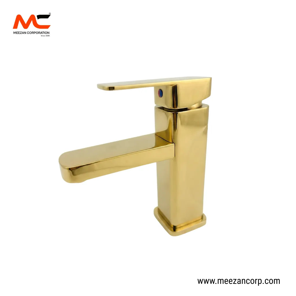 Vanity Mixer – Aurelia Luxury Gold Cuboid Series