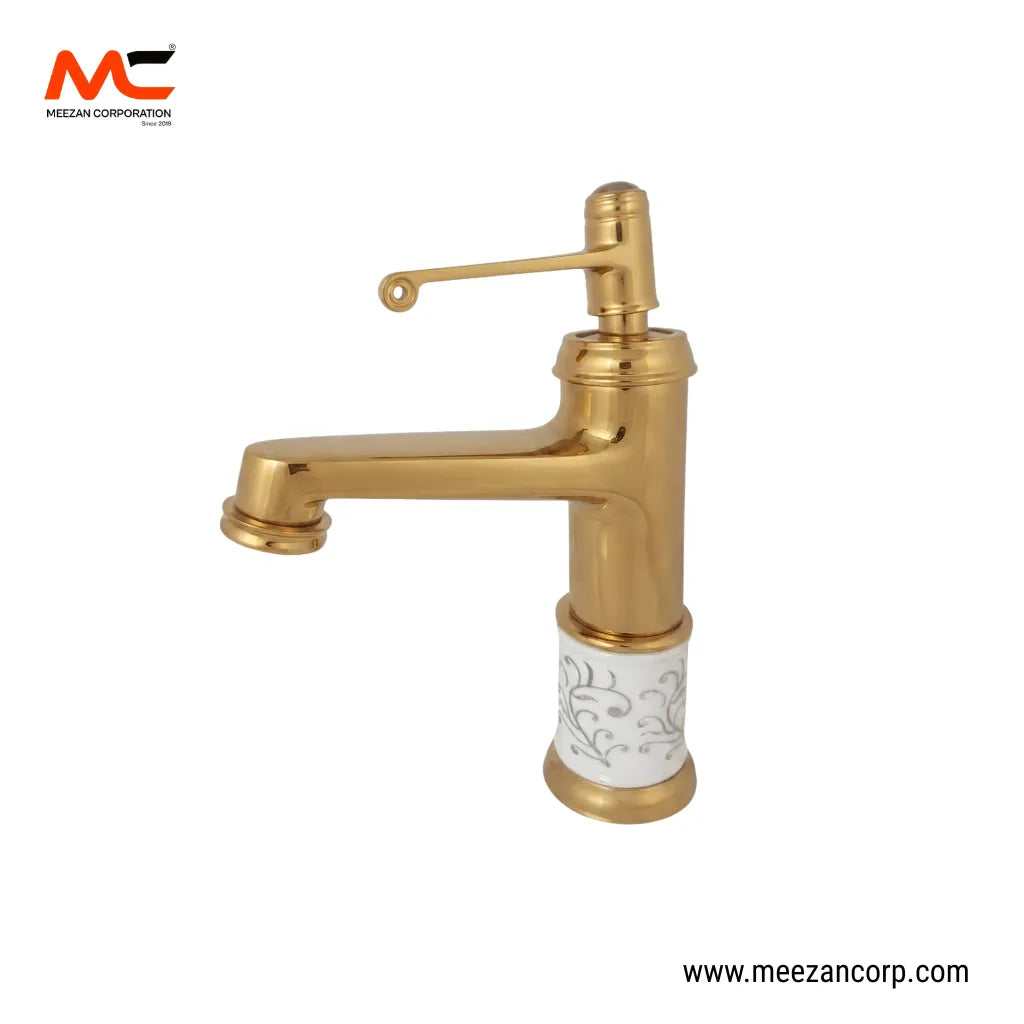 Vanity Mixer – Majestic Gold Porcelain Series